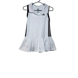Adidas Baby Girls Sleeveless Polo Dress in White Size 18 Months